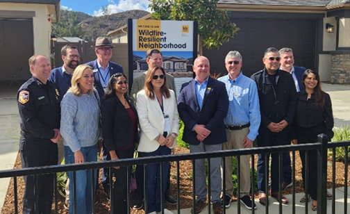 Group photo in a “Wildfire-Resilient” neighborhood