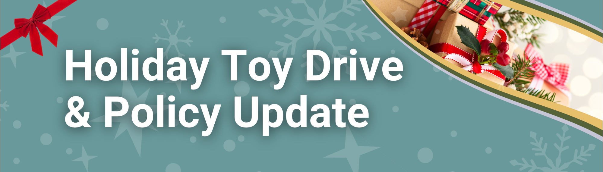 Green winter holiday banner graphic