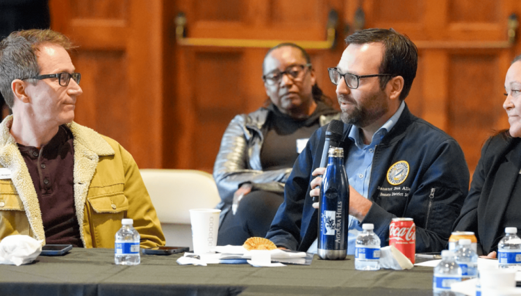 Senator Allen hosts a Fire Recovery Roundtable in February with community leaders.