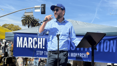 Senator Allen speaks at the March for our Constitution rally