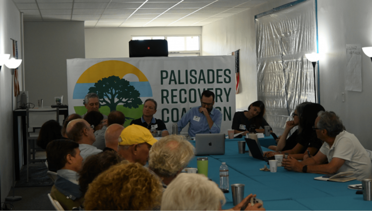 Senator Allen leads a roundtable conversation with the Palisades Recovery Coalition to discuss ongoing insurance issues.